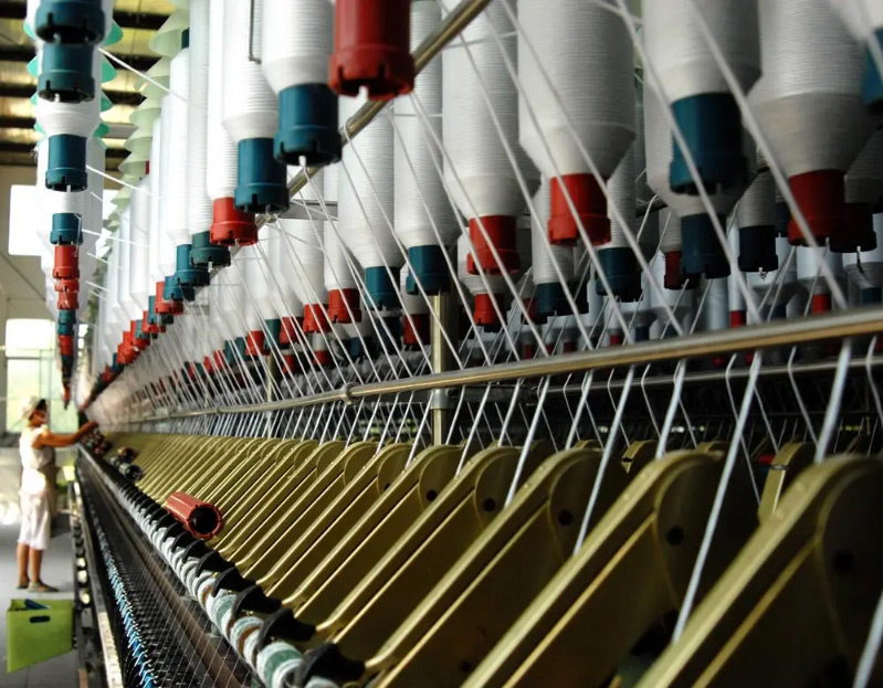 （圖為紡織印染展示圖）